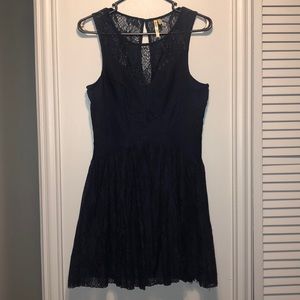 Navy Blue Dress Lace